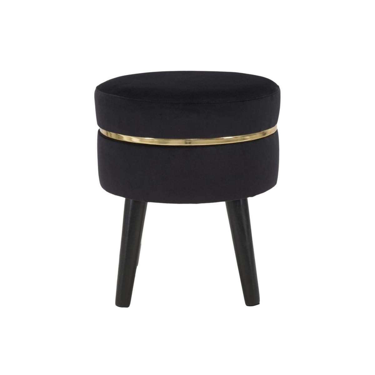 Sgabello Paris Nero cm.Ø35x40,5 |Mauro Ferretti