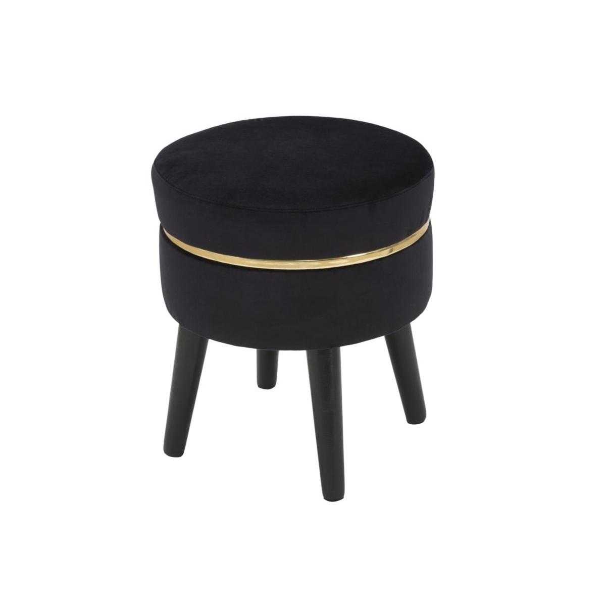 Sgabello Paris Nero cm.Ø35x40,5 |Mauro Ferretti