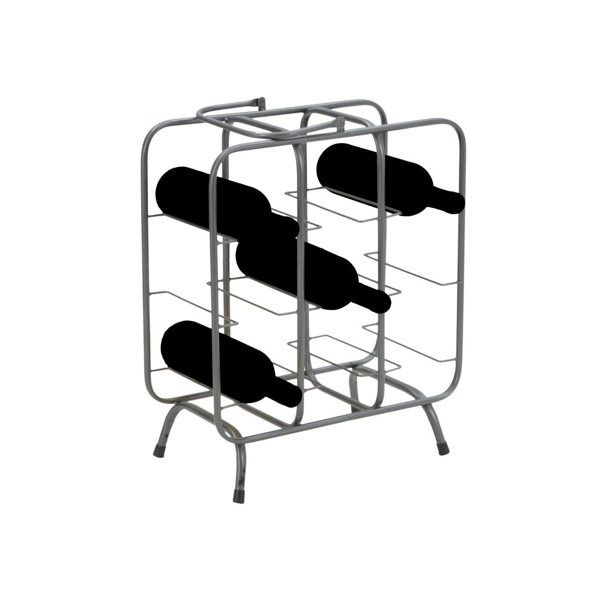 Porta Bottiglie Rack Quadrato 9 Posti cm.40x23x47,5 |Mauro Ferretti
