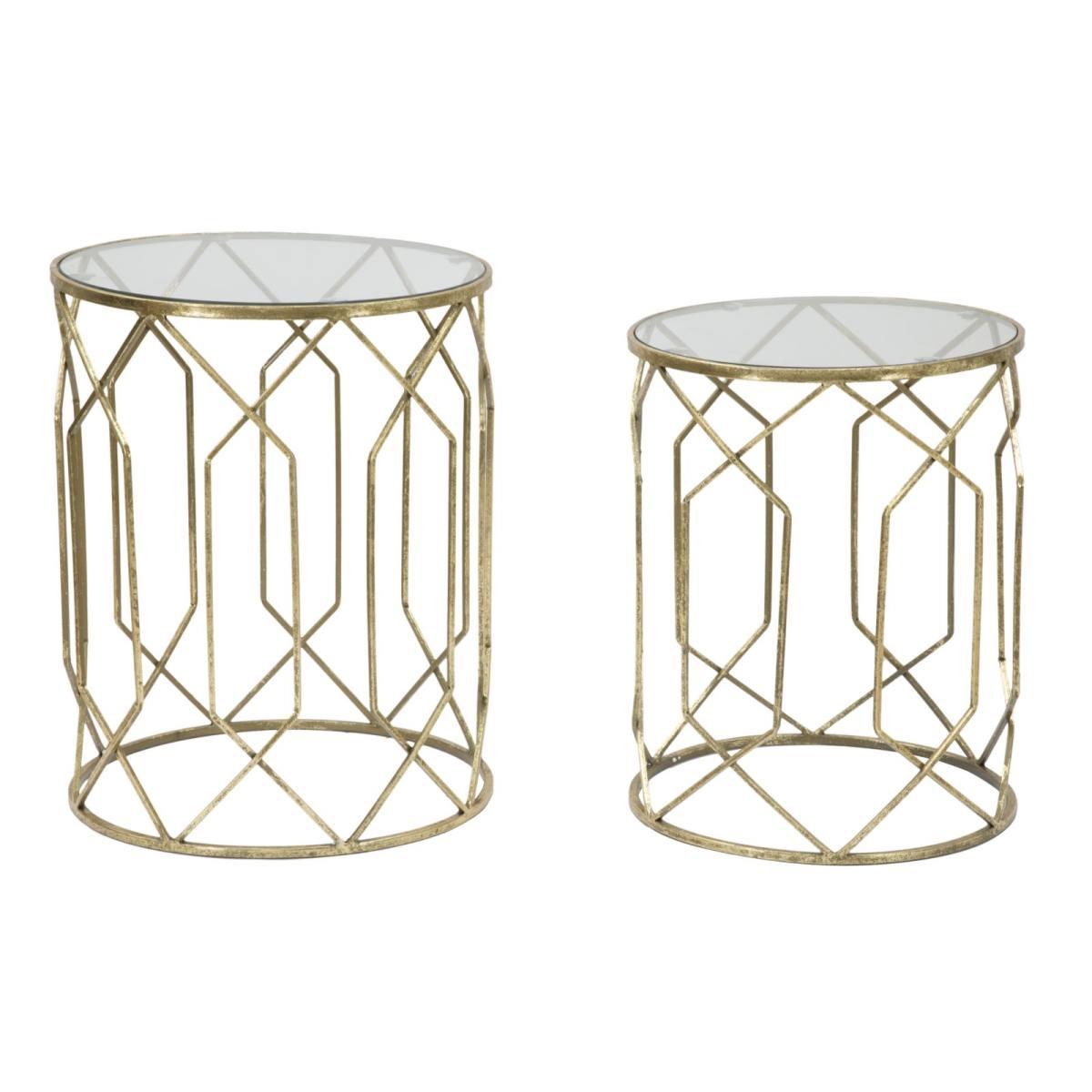 Tavolinetti Tunisi Coppia cm.Ø42x53-38x47 |Mauro Ferretti