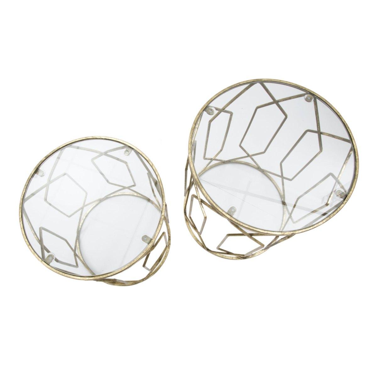 Tavolinetti Tunisi Coppia cm.Ø42x53-38x47 |Mauro Ferretti