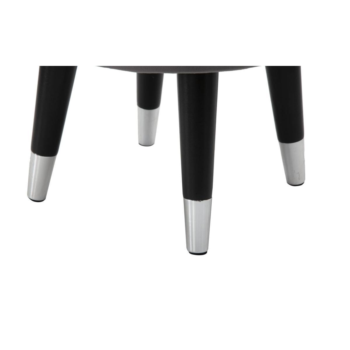 Sgabello Paris Grigio/Silver cm.Ø35x40,5 |Mauro Ferretti