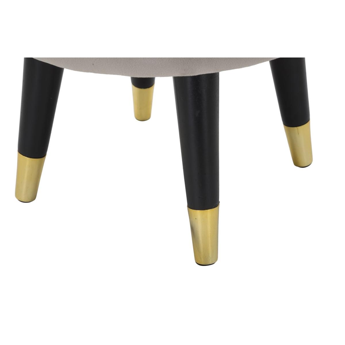 Sgabello Paris Grigio/Gold Cm Ø 35x40,5 |Mauro Ferretti