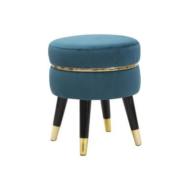 Sgabello Paris Ottanio/Gold cm.Ø35x40,5 |Mauro Ferretti