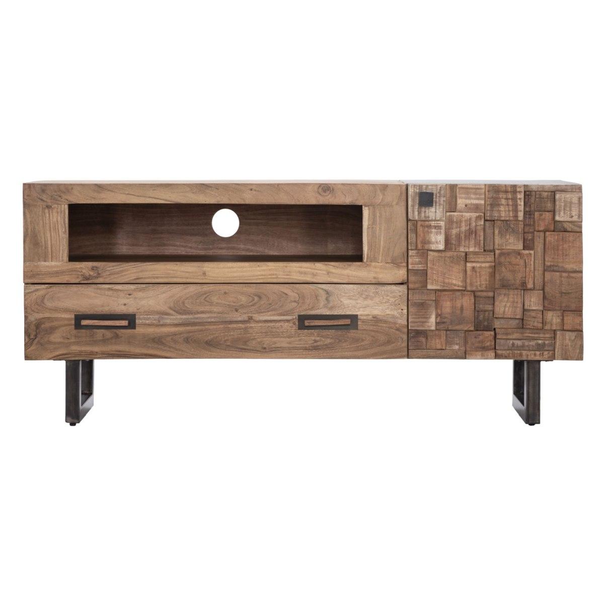 Porta Tv Mumbai cm.145x40x62 Legno Di Acacia Nilotica |Mauro Ferretti