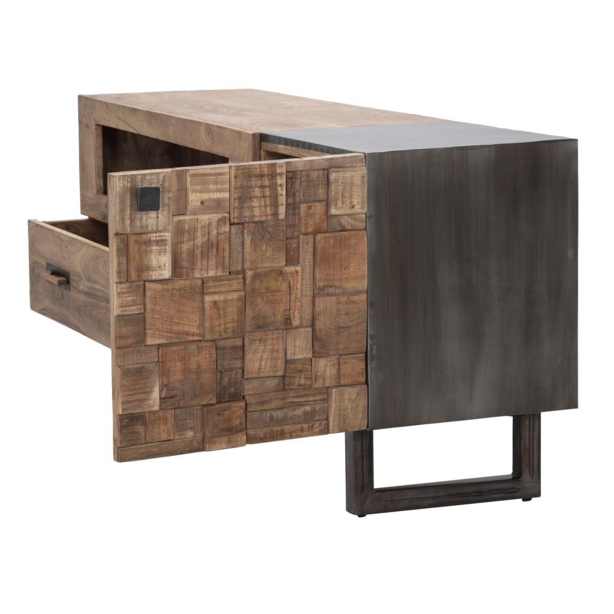 Porta Tv Mumbai cm.145x40x62 Legno Di Acacia Nilotica |Mauro Ferretti