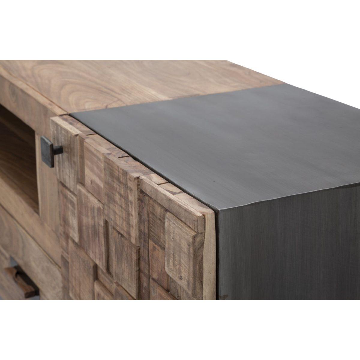 Porta Tv Mumbai cm.145x40x62 Legno Di Acacia Nilotica |Mauro Ferretti