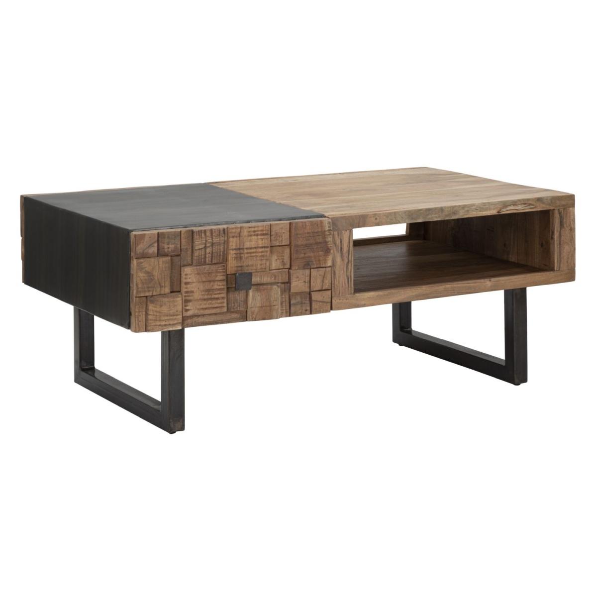 Tavolo Da Caffe' Ret. Mumbai cm.110x60x43 Legno Di Acacia Nilotica |Mauro Ferretti