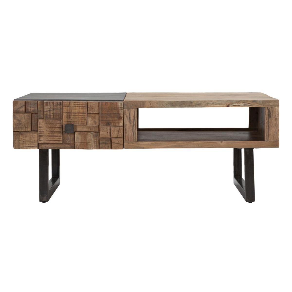 Tavolo Da Caffe' Ret. Mumbai cm.110x60x43 Legno Di Acacia Nilotica |Mauro Ferretti