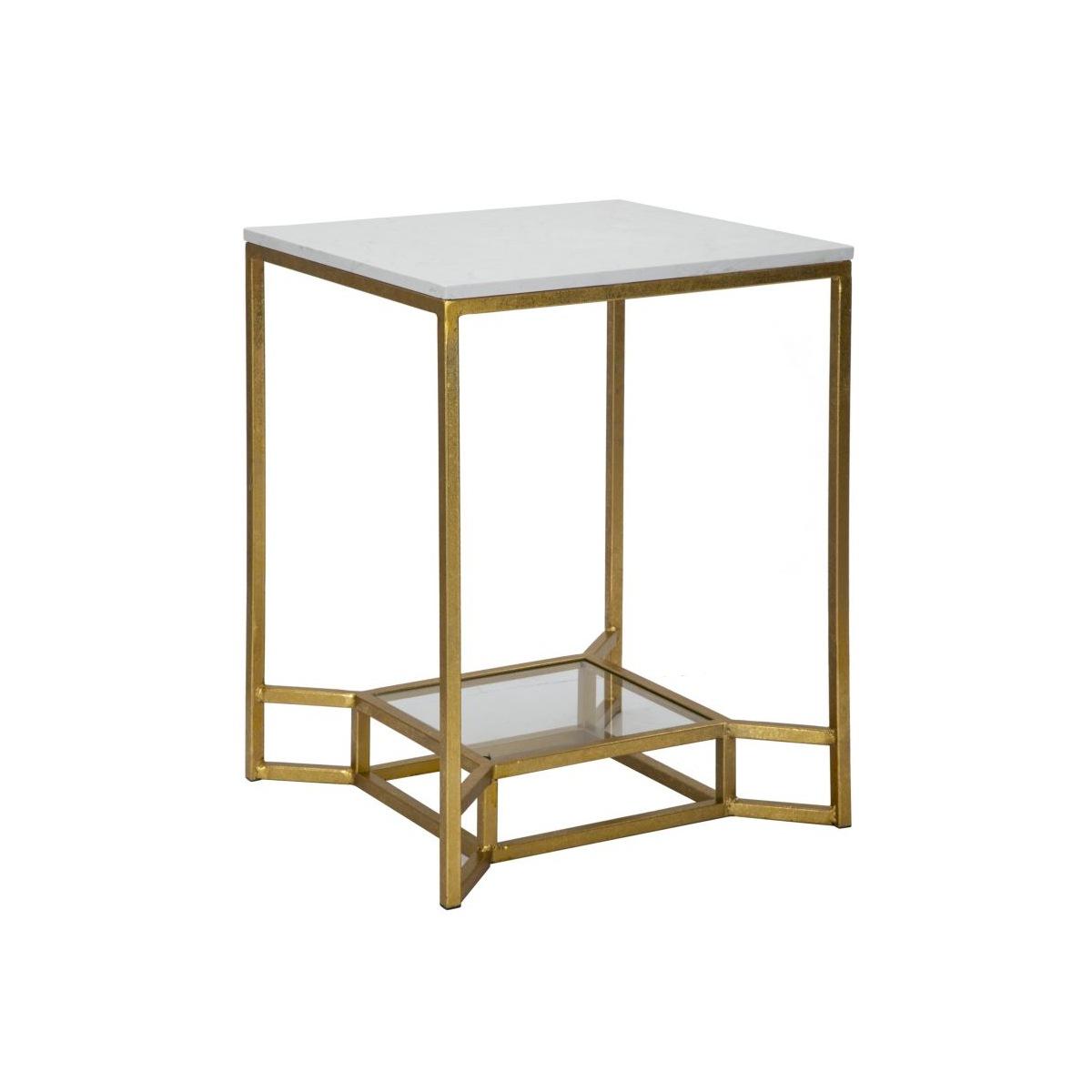 Tavolinetto Double Marble cm.47x47x60 |Mauro Ferretti