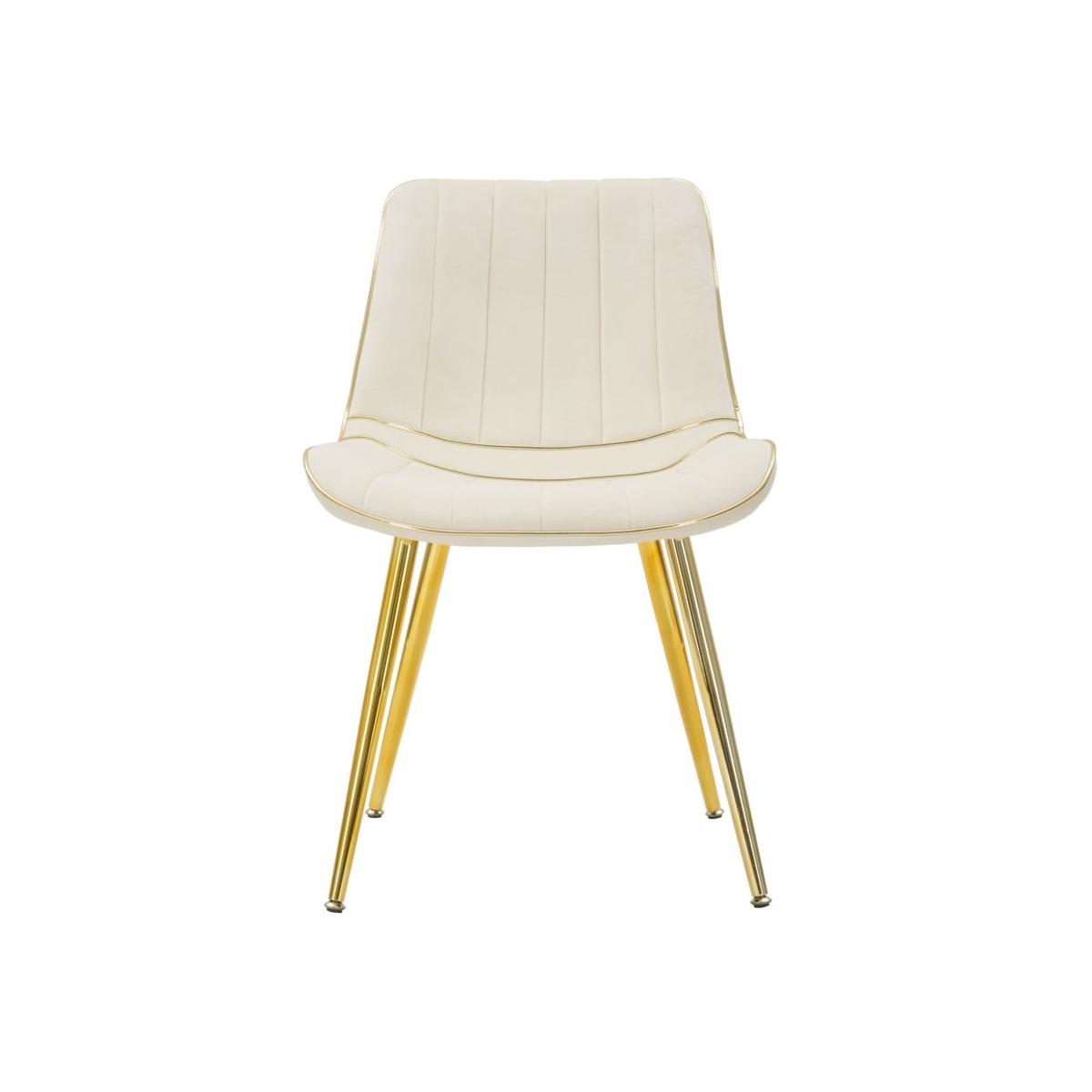 Sedia Paris Crema/Gold Set 2 Pz cm.51x59x79 |Mauro Ferretti