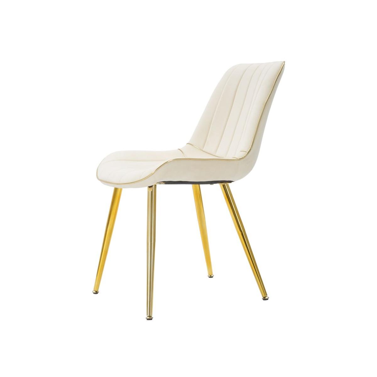 Sedia Paris Crema/Gold Set 2 Pz cm.51x59x79 |Mauro Ferretti