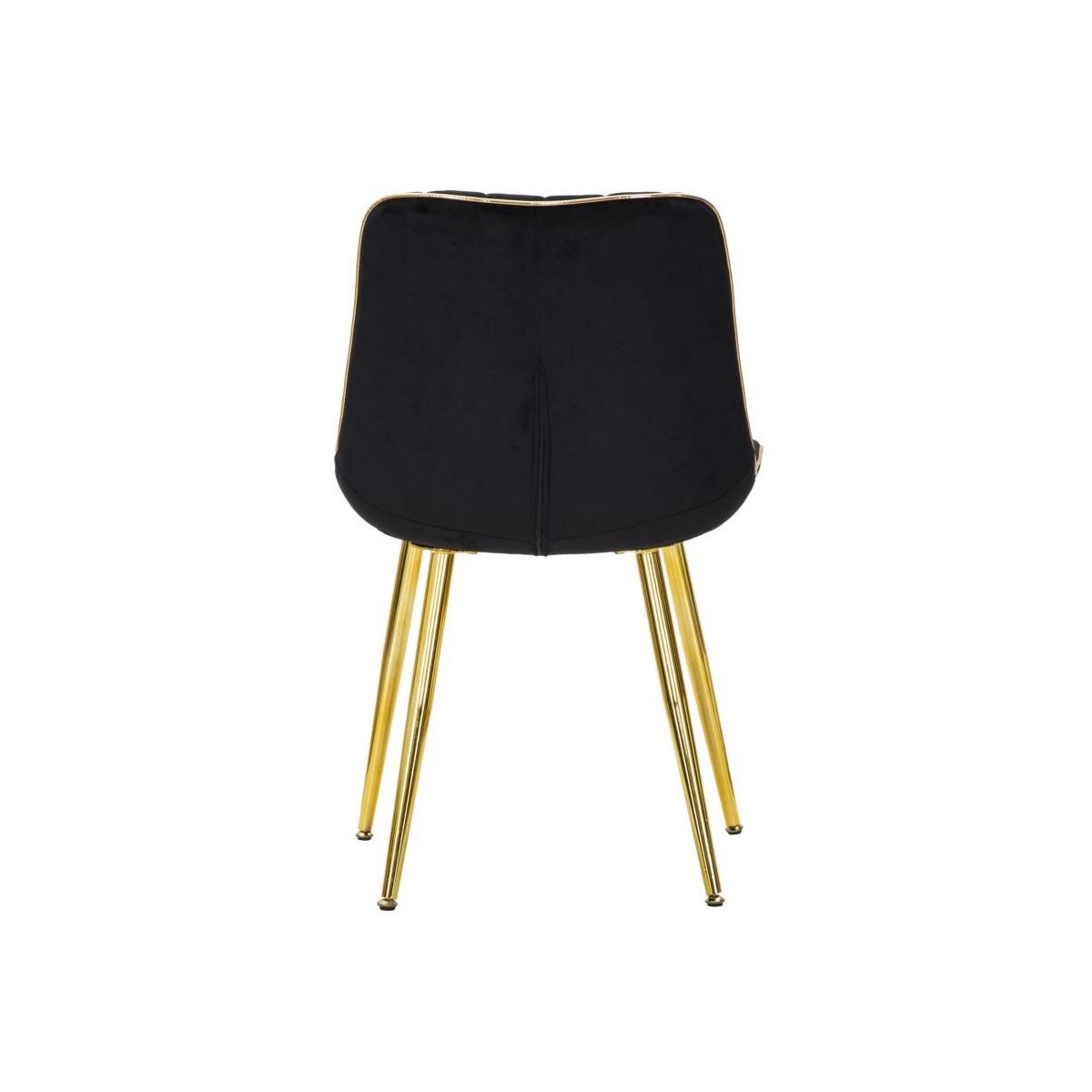 Sedia Paris Nera/Gold Set 2 Pz cm.51x59x79 |Mauro Ferretti