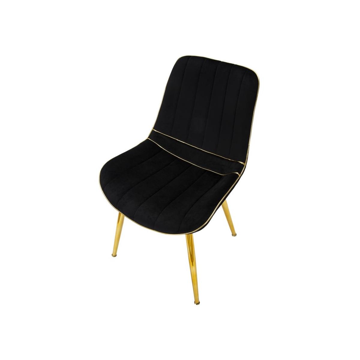 Sedia Paris Nera/Gold Set 2 Pz cm.51x59x79 |Mauro Ferretti