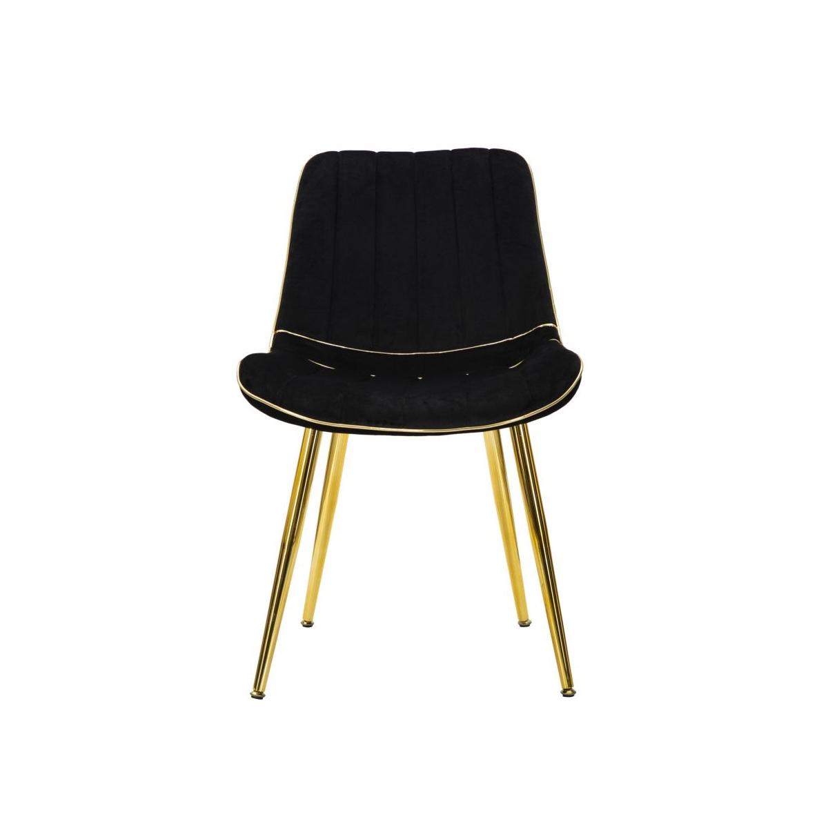 Sedia Paris Nera/Gold Set 2 Pz cm.51x59x79 |Mauro Ferretti
