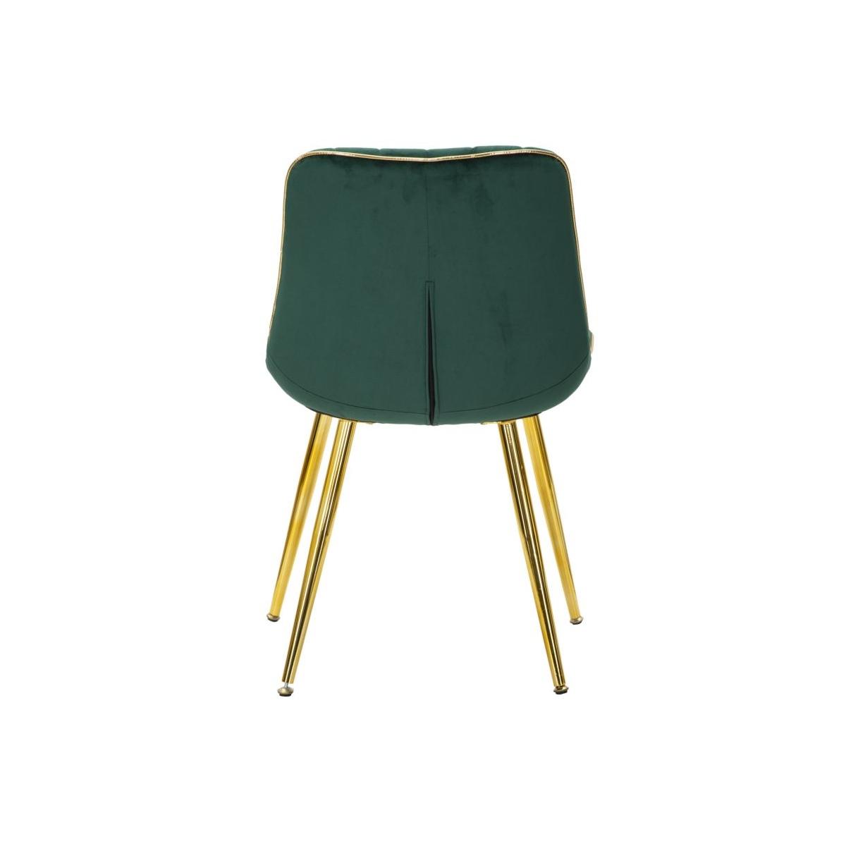 Sedia Paris Verde/Gold Set 2 Pz cm.51x59x79 |Mauro Ferretti