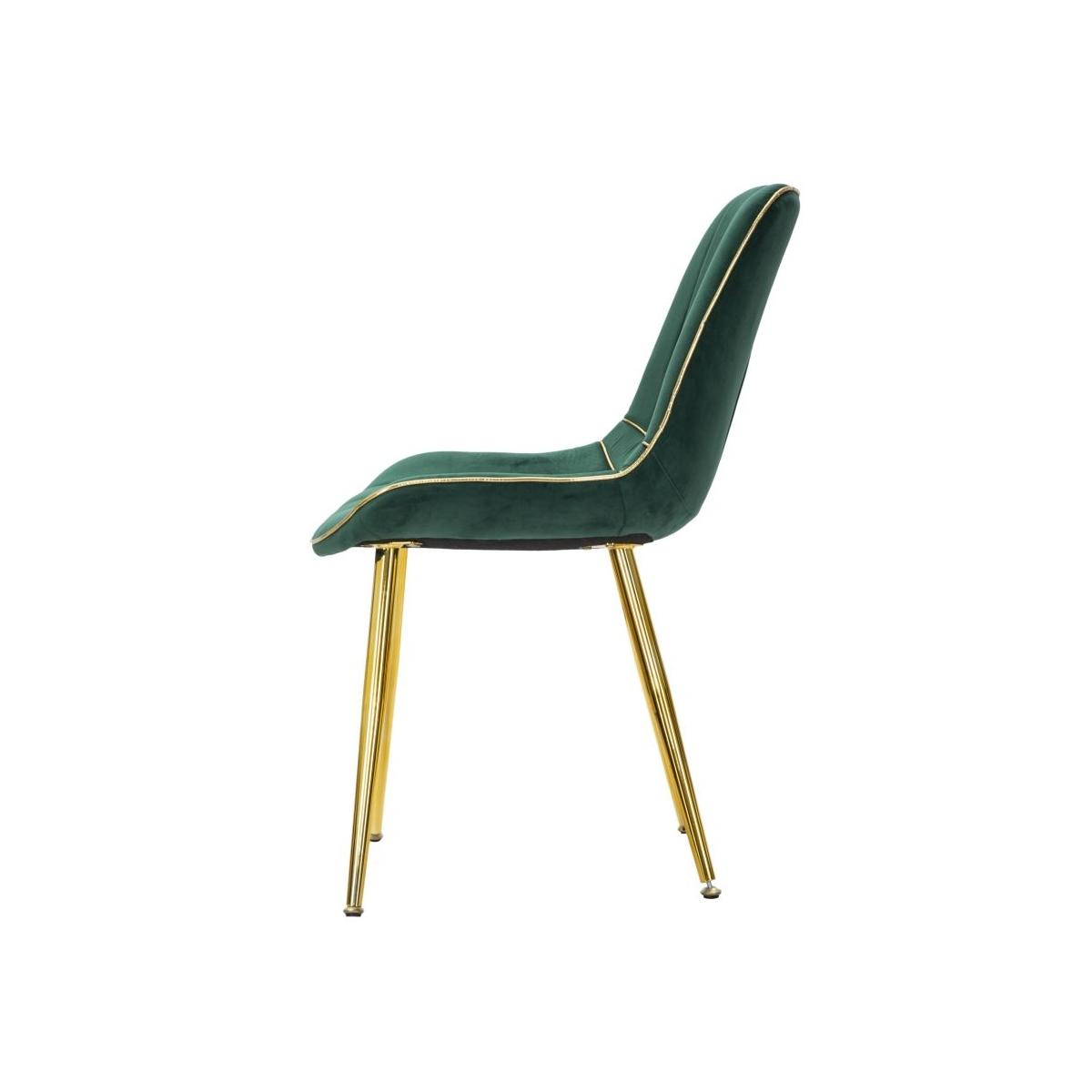 Sedia Paris Verde/Gold Set 2 Pz cm.51x59x79 |Mauro Ferretti