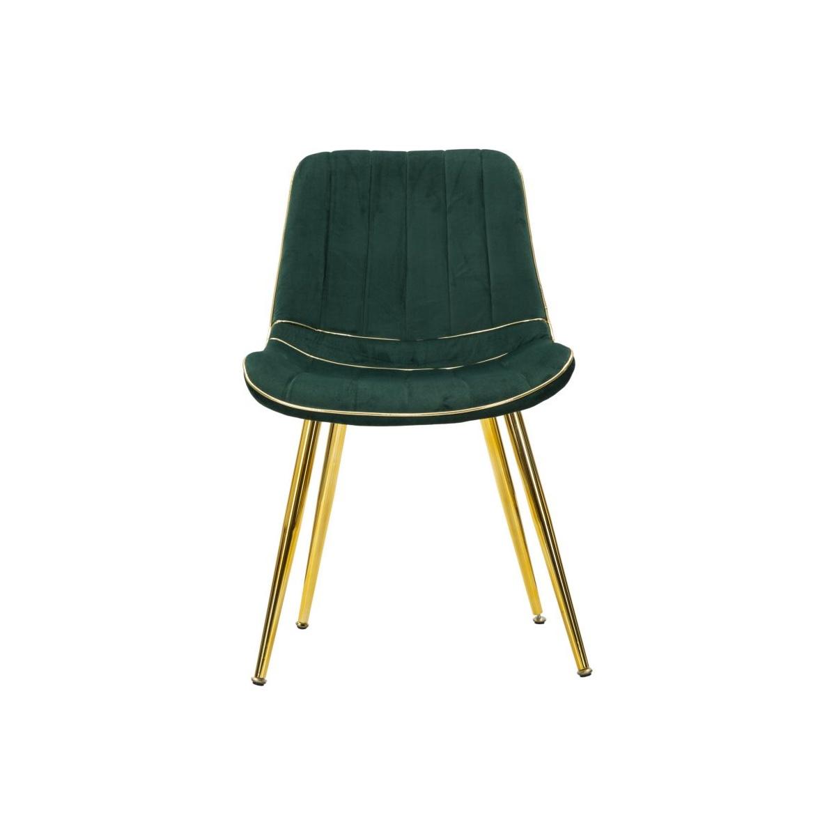 Sedia Paris Verde/Gold Set 2 Pz cm.51x59x79 |Mauro Ferretti