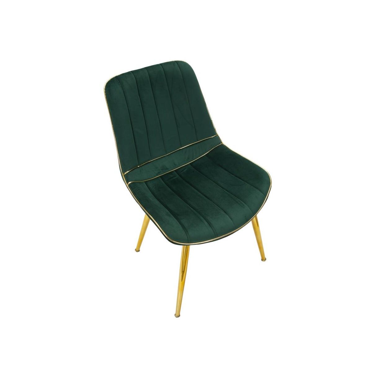 Sedia Paris Verde/Gold Set 2 Pz cm.51x59x79 |Mauro Ferretti