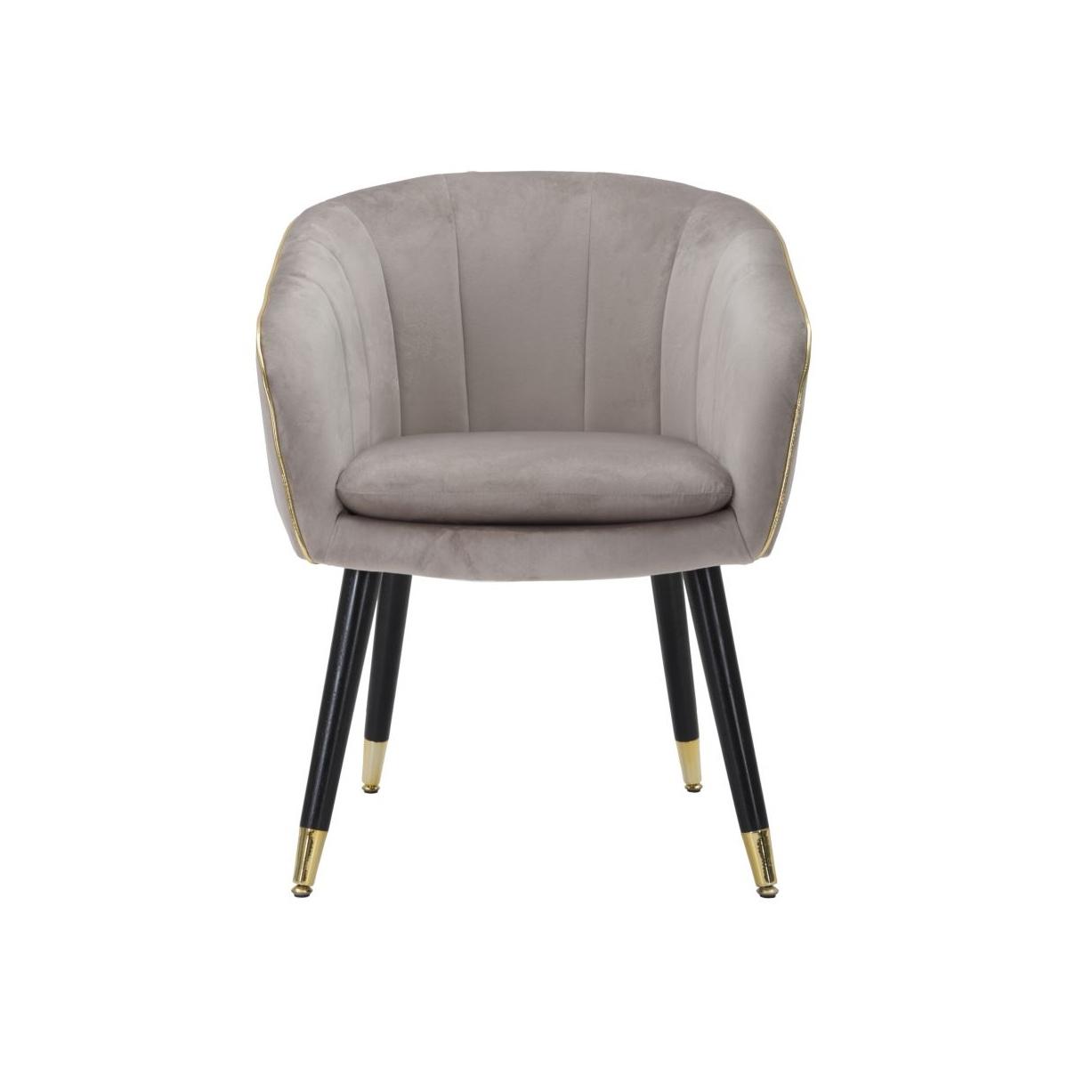 Poltrona Paris Grigia/Gold cm.62x58x78 |Mauro Ferretti