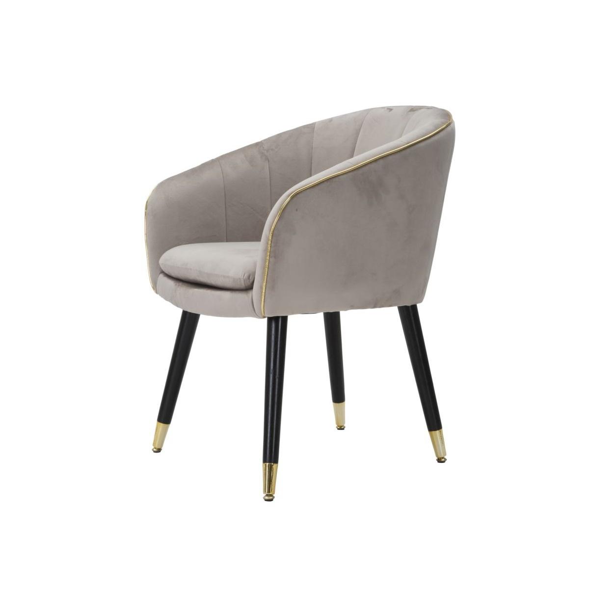 Poltrona Paris Grigia/Gold cm.62x58x78 |Mauro Ferretti