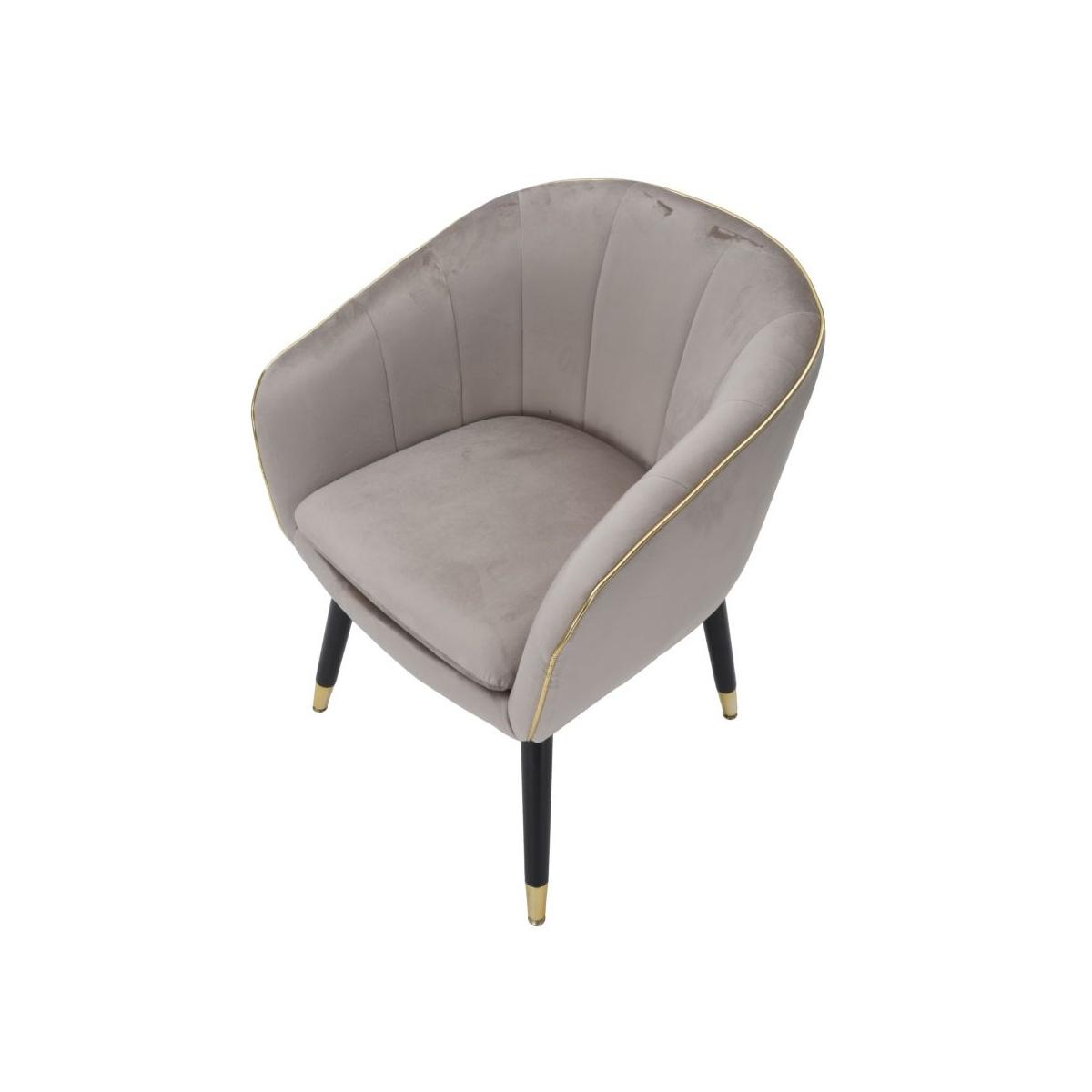 Poltrona Paris Grigia/Gold cm.62x58x78 |Mauro Ferretti