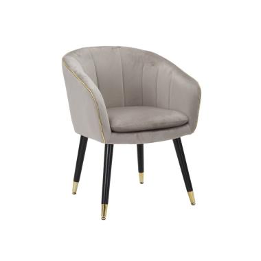Poltrona Paris Grigia/Gold cm.62x58x78 |Mauro Ferretti