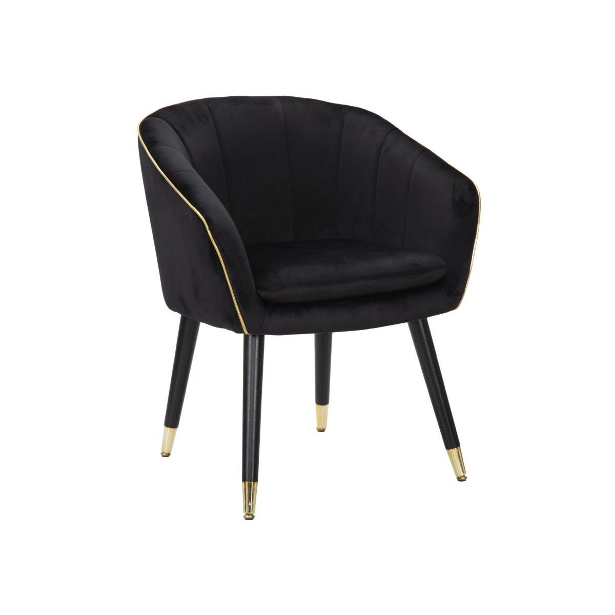 Poltrona Paris Nera/Gold cm.62x58x78 |Mauro Ferretti