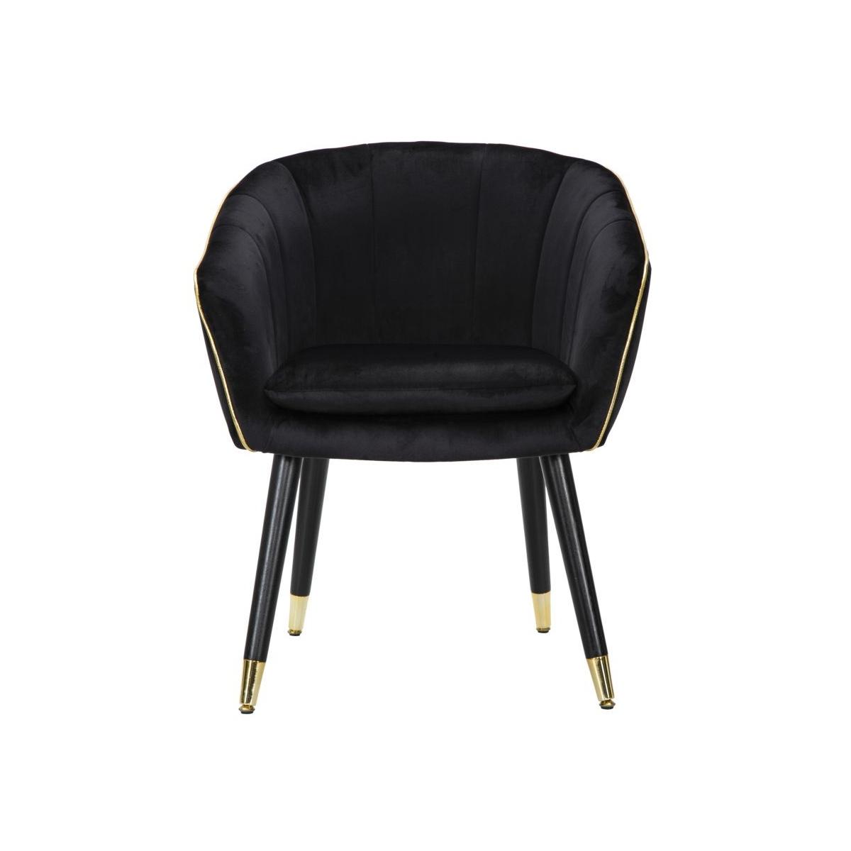 Poltrona Paris Nera/Gold cm.62x58x78 |Mauro Ferretti