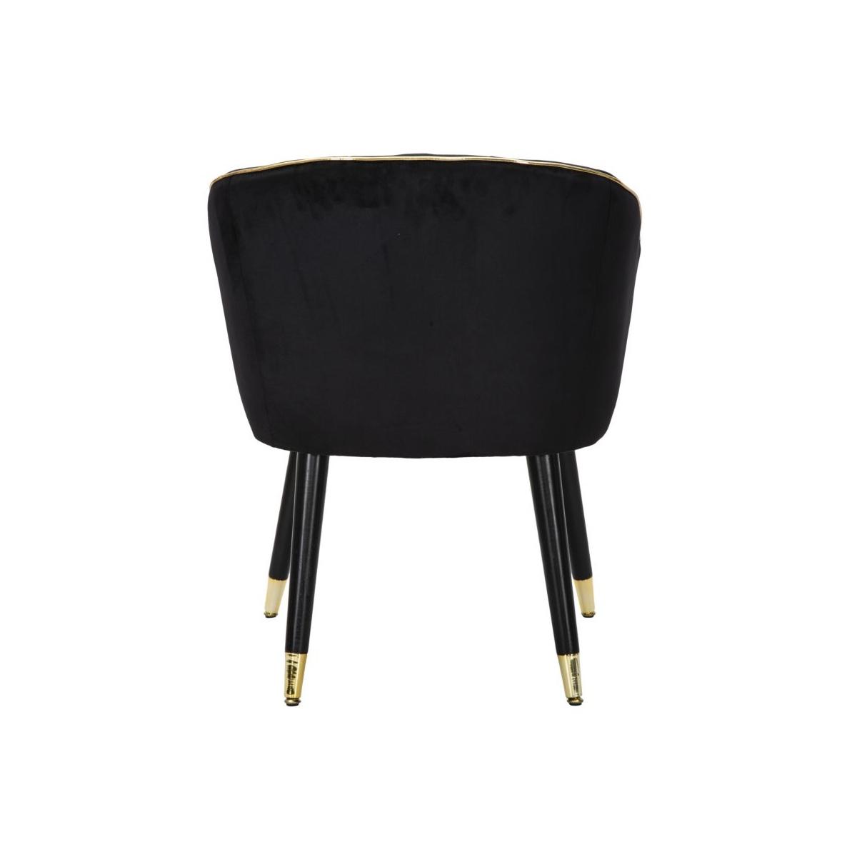 Poltrona Paris Nera/Gold cm.62x58x78 |Mauro Ferretti