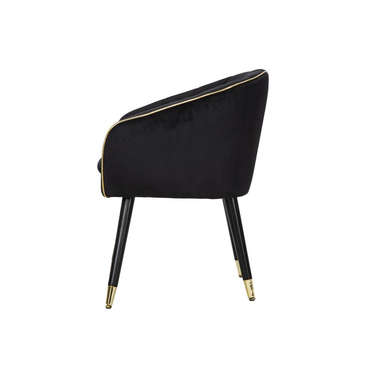 Poltrona Paris Nera/Gold cm.62x58x78 |Mauro Ferretti