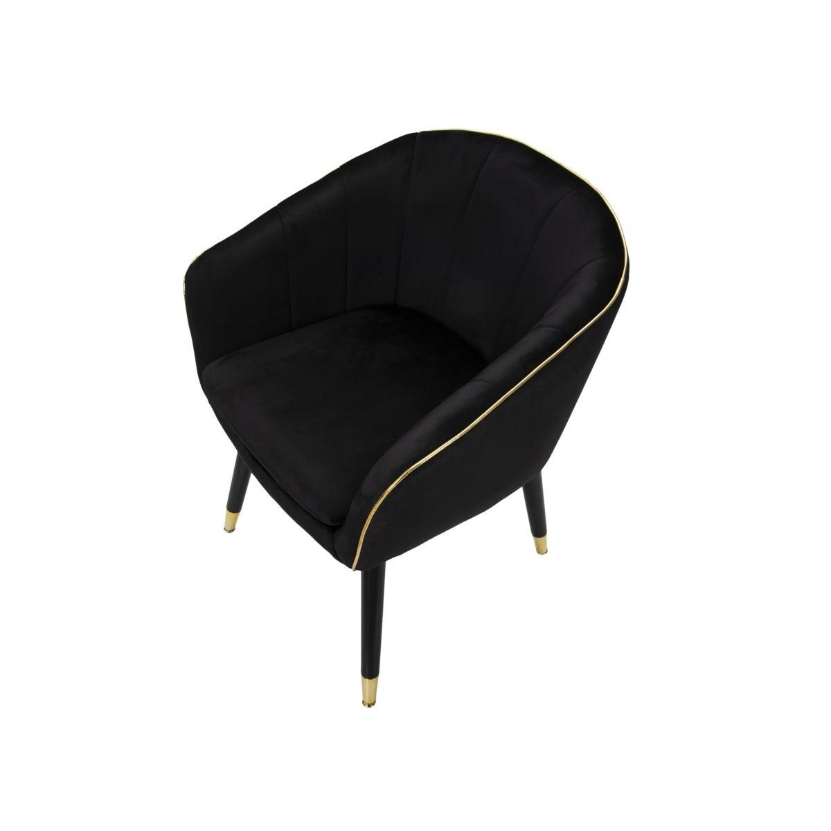 Poltrona Paris Nera/Gold cm.62x58x78 |Mauro Ferretti