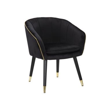 Poltrona Paris Nera/Gold cm.62x58x78 |Mauro Ferretti