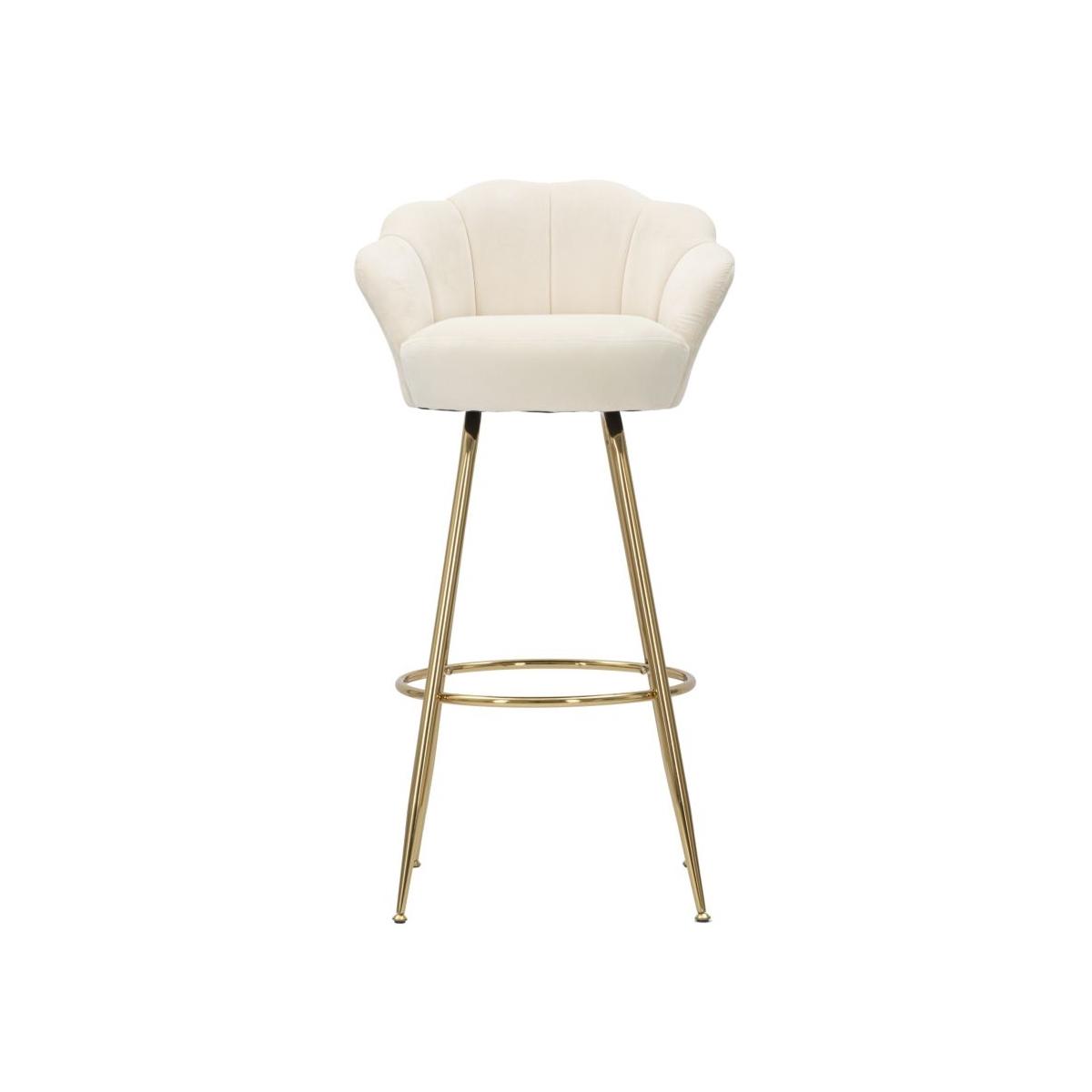 Sgabello Bar Vienna Crema cm.55x53x110 Altezza Seduta 88 Cm |Mauro Ferretti