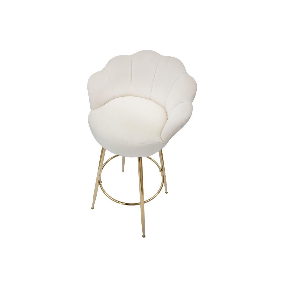 Sgabello Bar Vienna Crema cm.55x53x110 Altezza Seduta 88 Cm |Mauro Ferretti