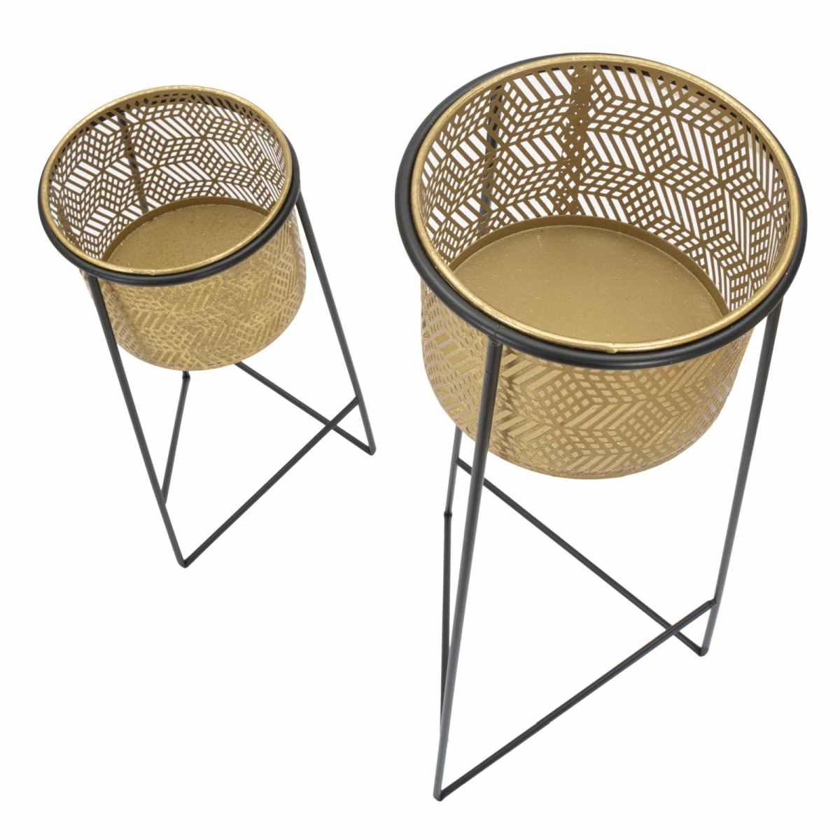 Porta Vasi Coppia Exy cm.Ø37x76-27x51 |Mauro Ferretti