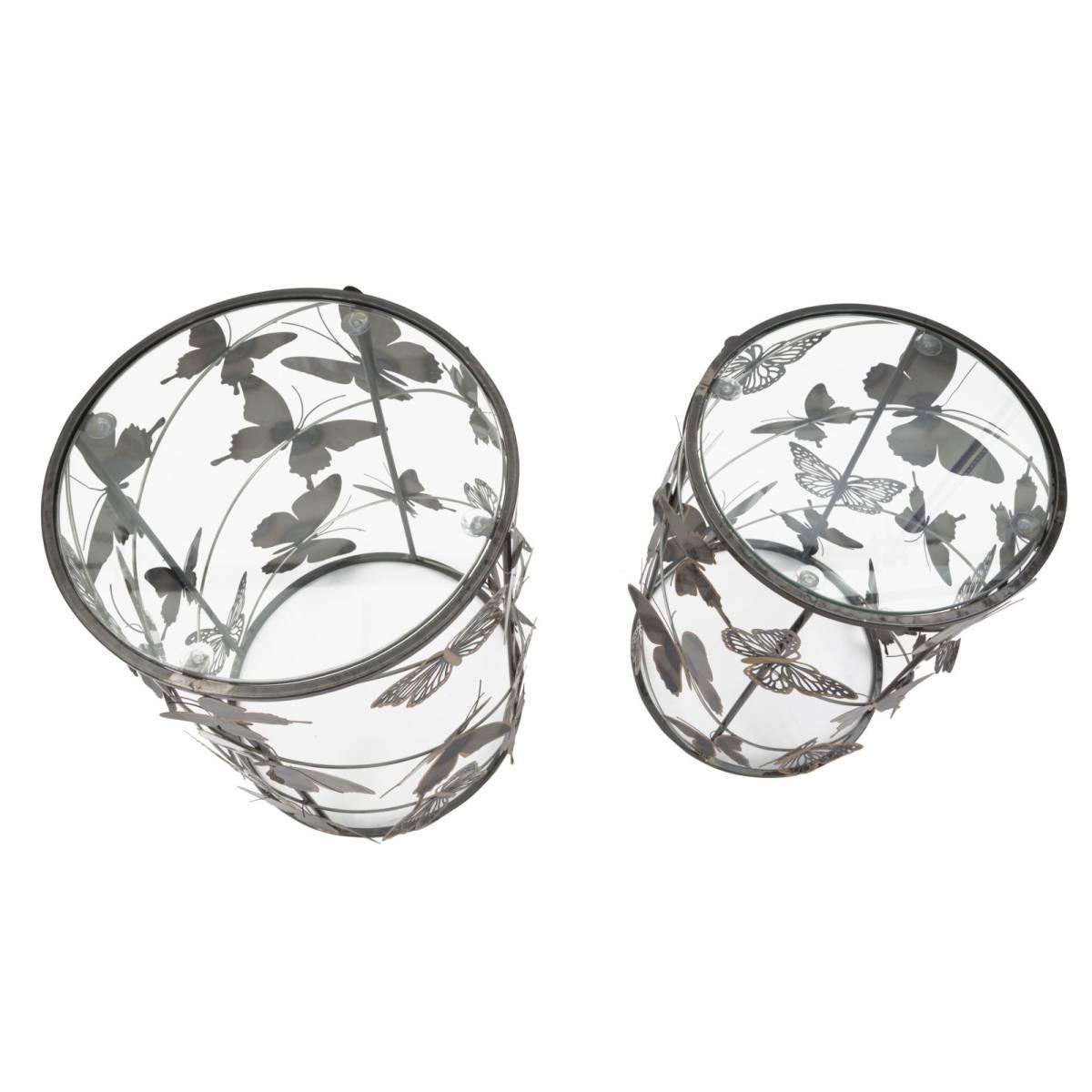 Tavolinetti Farfalle Coppia cm.41,3x55-35x50,3 |Mauro Ferretti