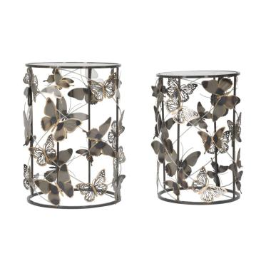 Tavolinetti Farfalle Coppia cm.41,3x55-35x50,3 |Mauro Ferretti