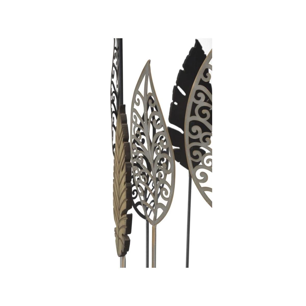 Tavolinetti In Ferro E Legno Foglie Coppia cm.38x55-33x50 |Mauro Ferretti