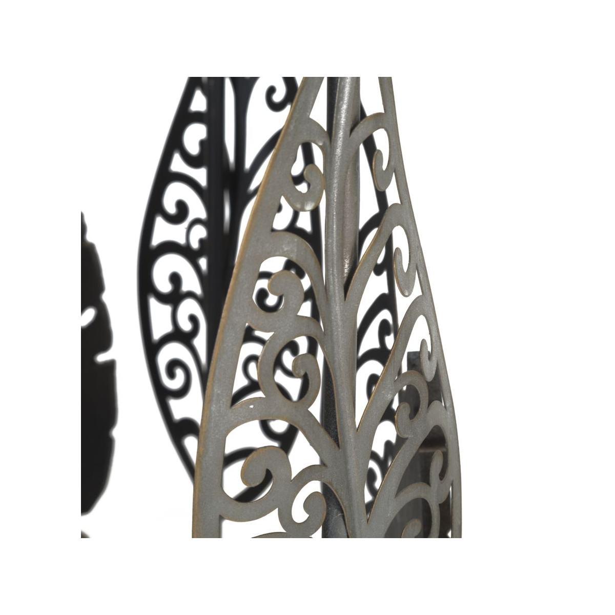 Tavolinetti In Ferro E Legno Foglie Coppia cm.38x55-33x50 |Mauro Ferretti