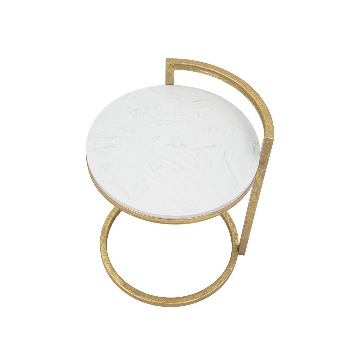 Tavolinetto Round Marble Cm 40x43x50 |Mauro Ferretti