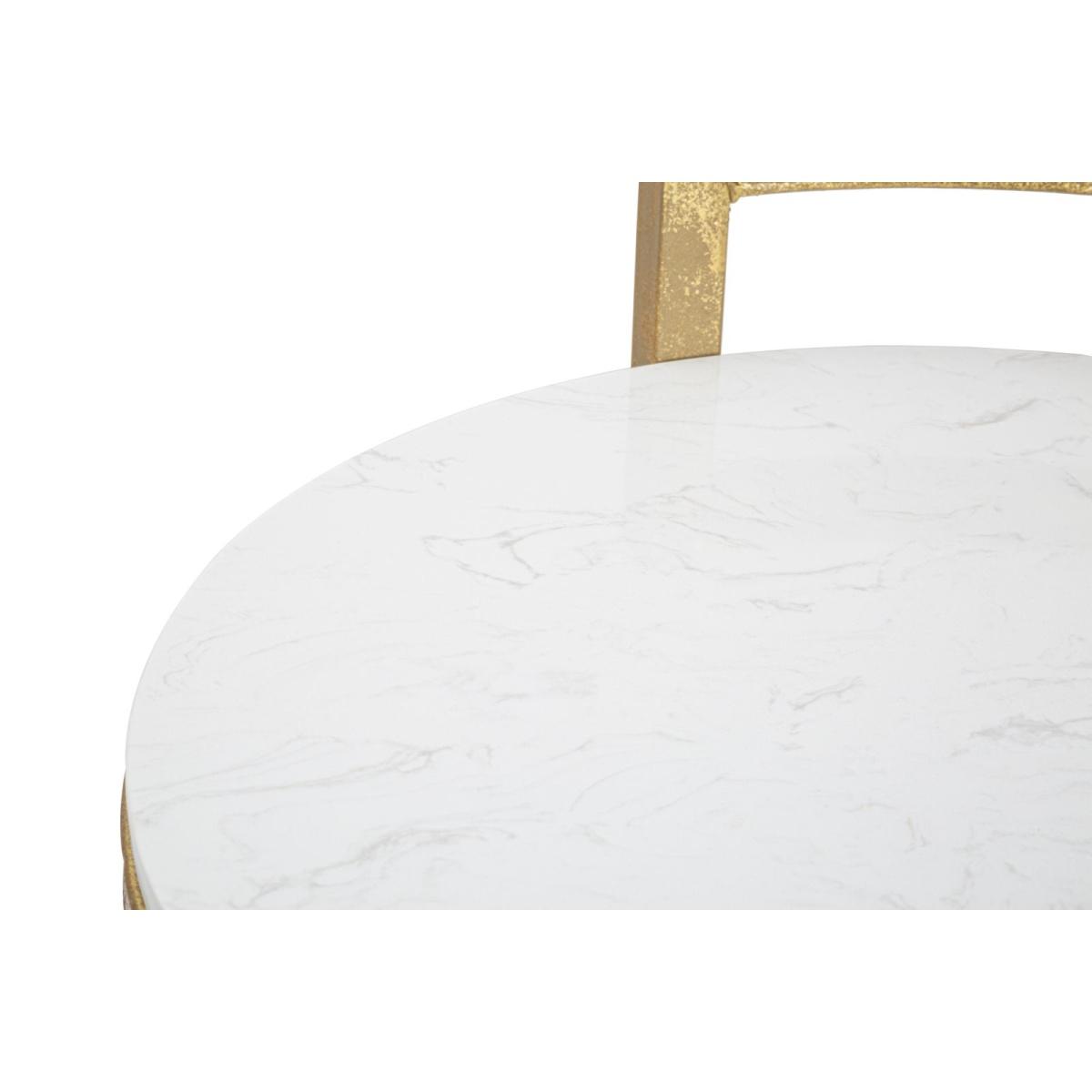 Tavolinetto Round Marble Cm 40x43x50 |Mauro Ferretti