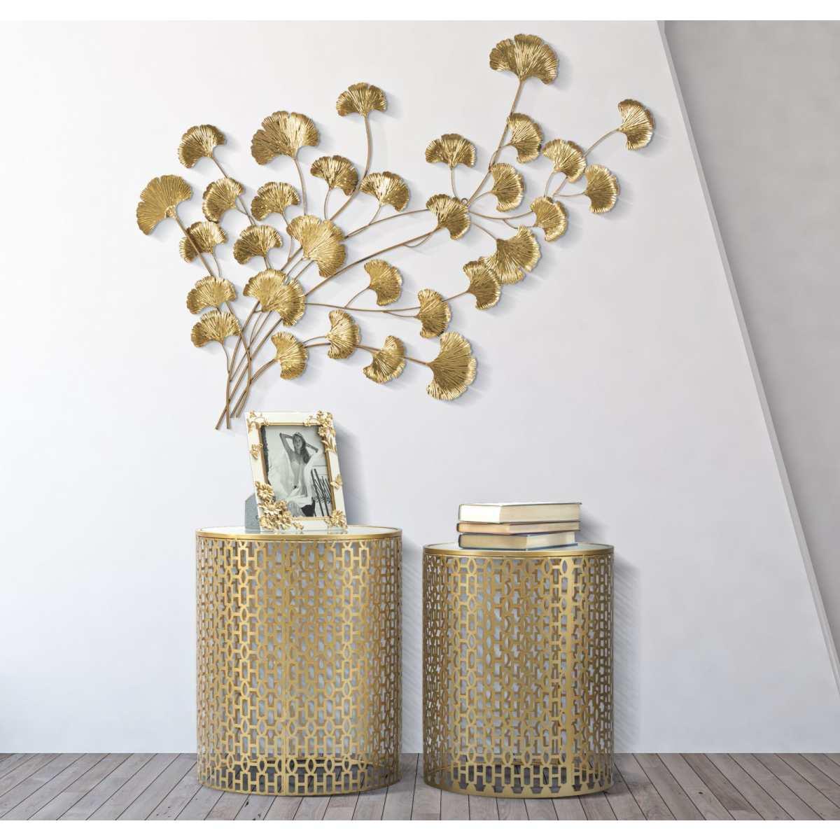 Tavolinetti Coppia Oblin cm.Ø41x50-37,5x47 |Mauro Ferretti