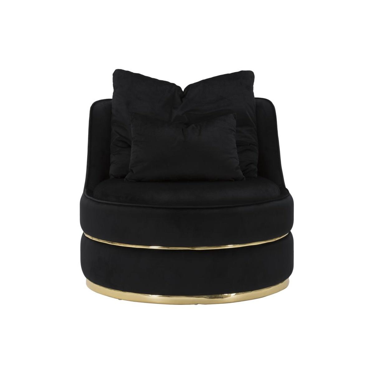 Poltrona Paris Space Nero/Gold cm.Ø84x72 |Mauro Ferretti