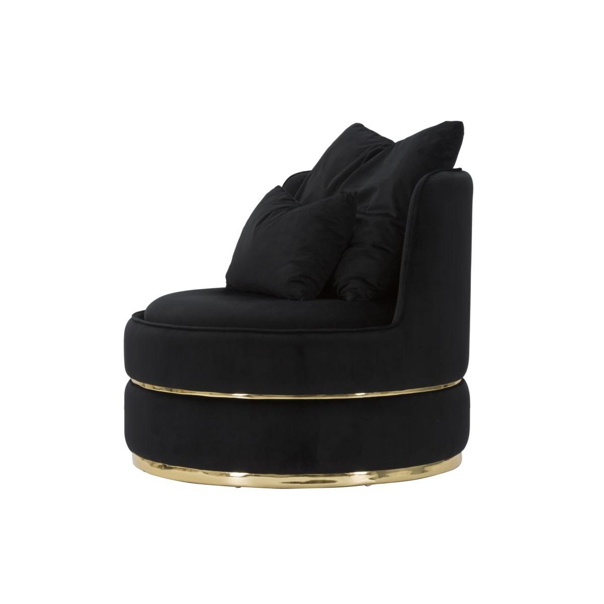 Poltrona Paris Space Nero/Gold cm.Ø84x72 |Mauro Ferretti