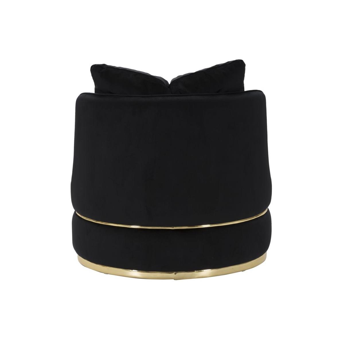 Poltrona Paris Space Nero/Gold cm.Ø84x72 |Mauro Ferretti