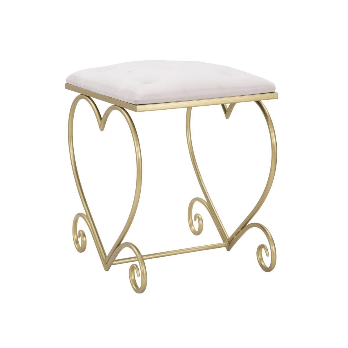 Sgabello Heart Rosa cm.50x37,5x51,5 |Mauro Ferretti