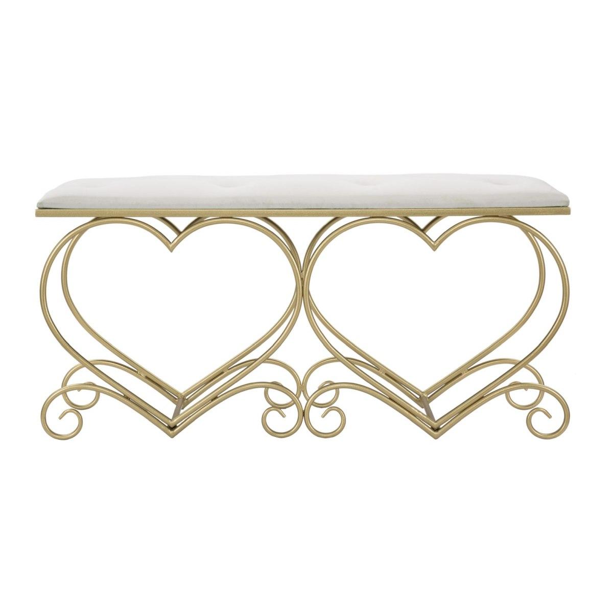 Panca Heart Crema cm.105x37,5x51,5 |Mauro Ferretti