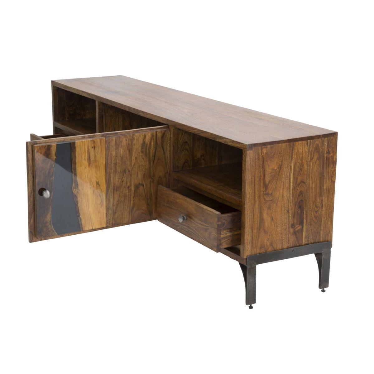 Porta Tv Mustang cm.175x40x60 Legno Di Acacia Nilotica |Mauro Ferretti