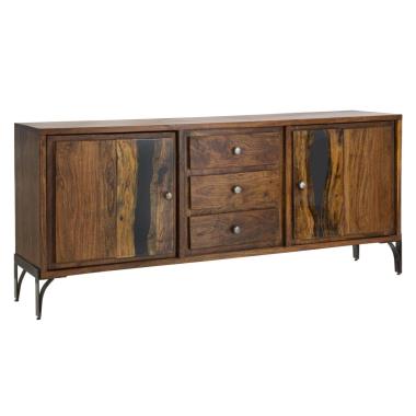 Mobile Mustang cm.175x40x75 Legno Di Acacia Nilotica